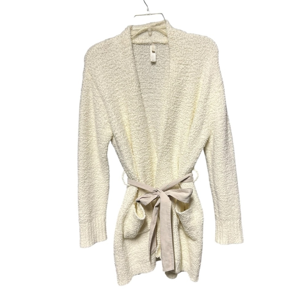🌻SKIMS Cozy Knit Bouclé Short Robe in Bone Color | Size XXS/XS - Picture 3 of 9